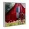 Stupell Industries Red Barn with American Flag Framed Giclee Art